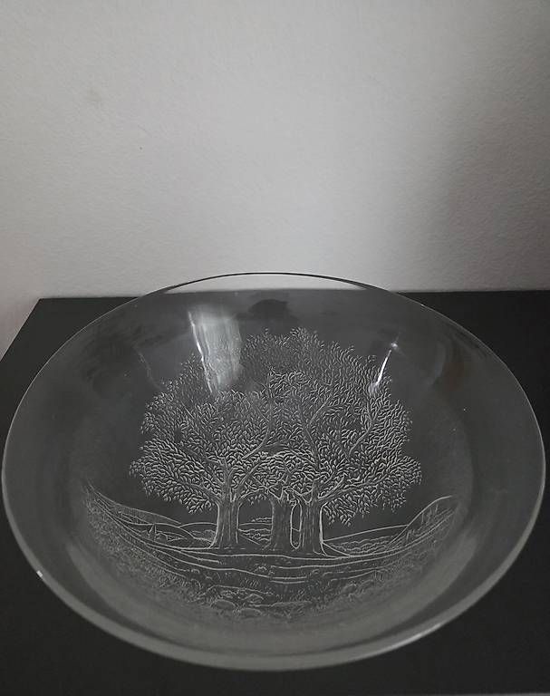 Piatti di portata: Glas-Salatschale und passende Glasplatte – Usato da Thalwil venduto da and_fdf5 1