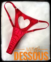 Hochwertiger Sexy Herz Cut Tanga Red L CH 40/42