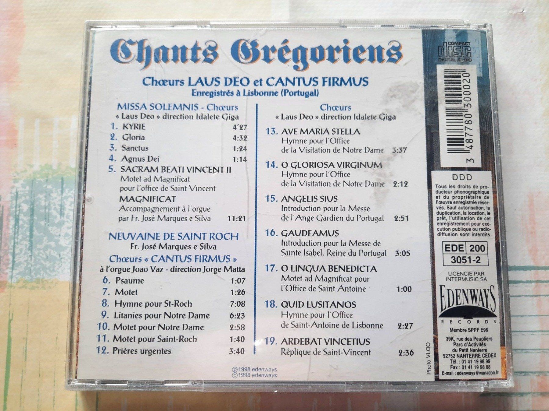 CDs: CD Chants Gregoriens – D'occasion à Pully par bro_n52j 1