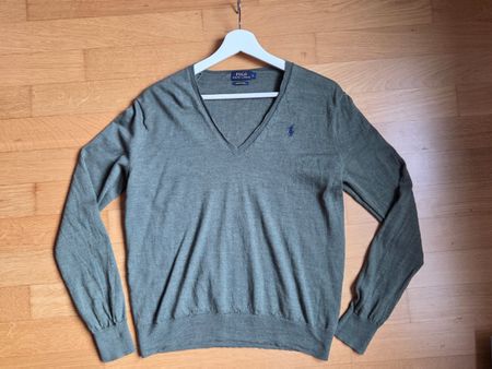 Ralph Lauren Merino Pullover oliv Grösse L