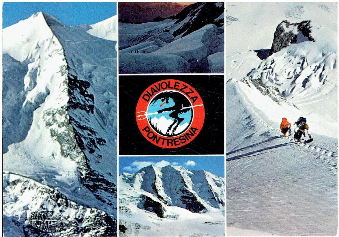 Ansichtskarten: Diavolezza Pontresina, Piz Palü – Gebraucht aus Flims - Dorf von Stagediver