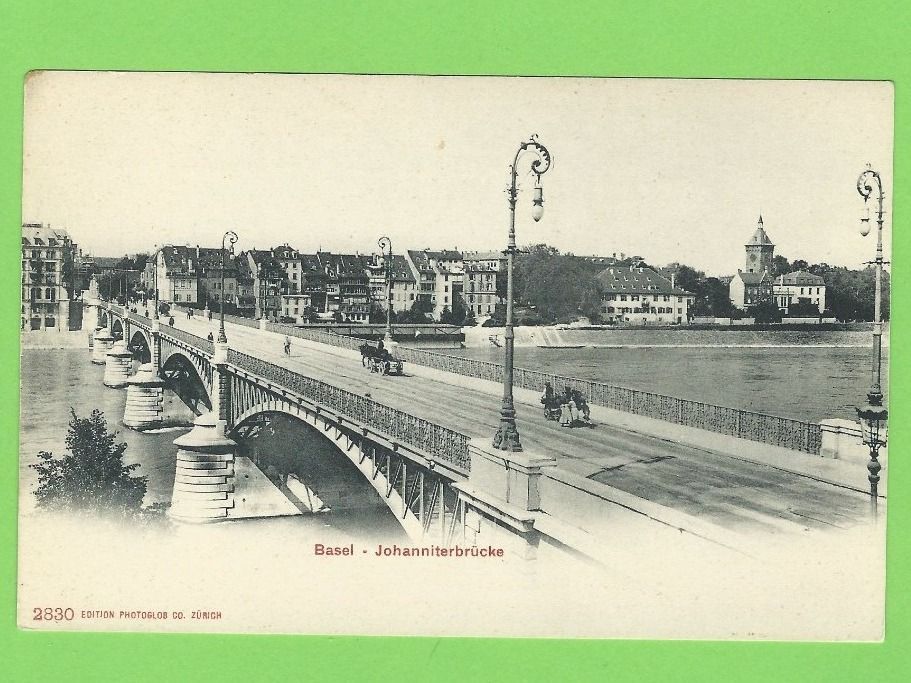Ansichtskarten: Basel, Johanitterbrücke – Gebraucht aus Zürich von t24_de