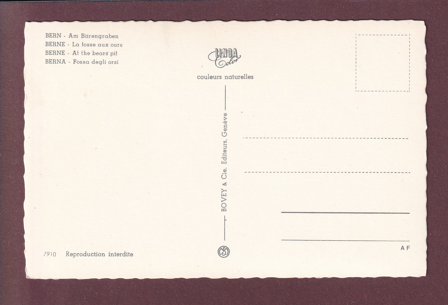Cartoline postali: BERN - Bärengraben – Usato da Pully venduto da nicecards 1
