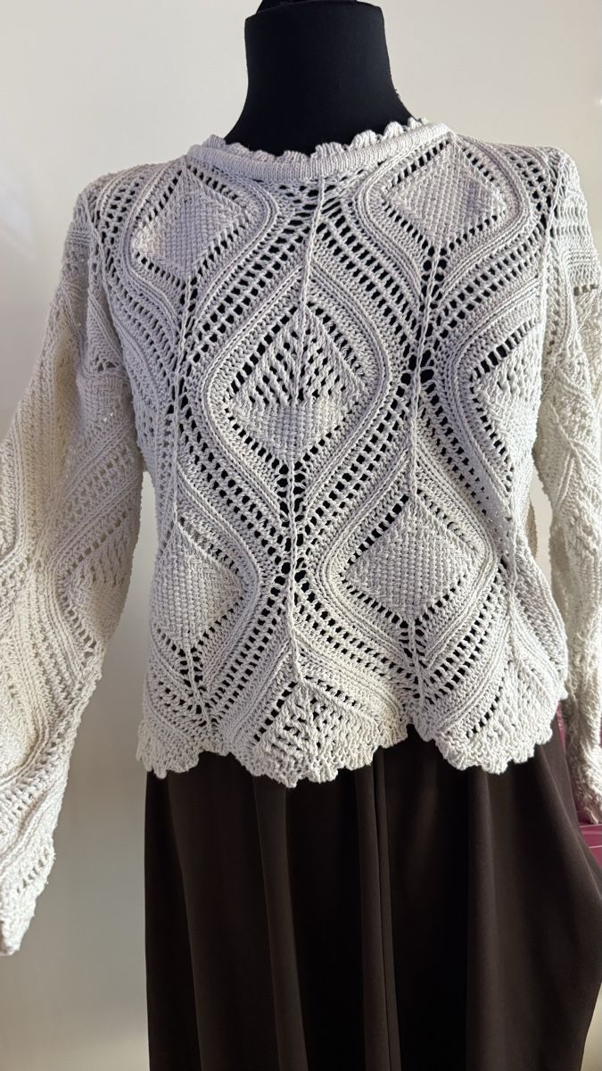 Kleiderpakete: Winterset ;Pullover gehäkelt Rock braun gr M – Gebraucht aus Haslen GL von rana04 1