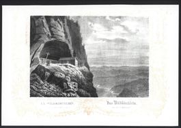 Wildkirchli Lithographie  von Weibel Comtesse 1840