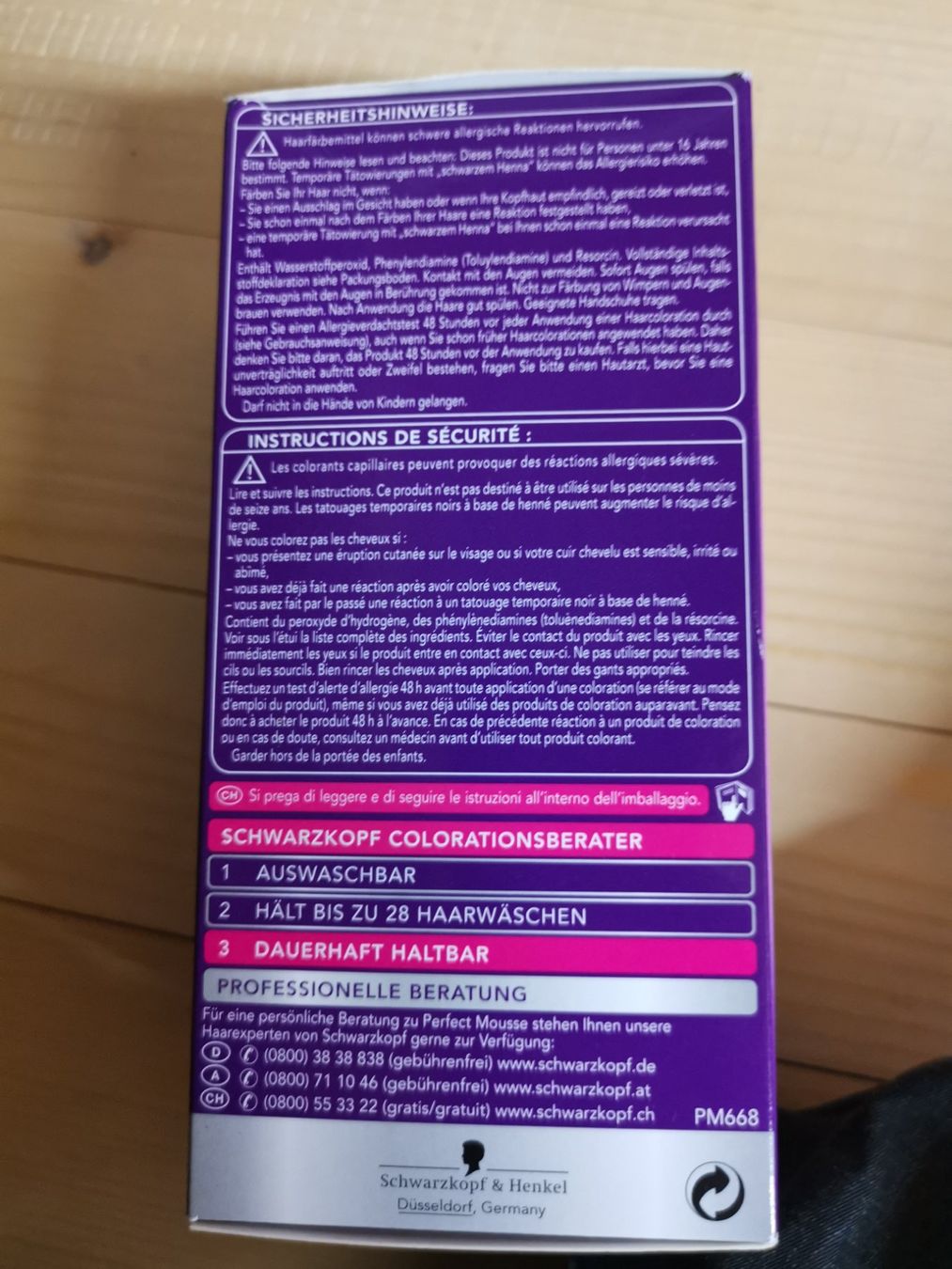 Tinte: Neu Schwarzkopf Perfect Mousse 668 Haselnuss – Nuovo e nell'imballaggio originale da Fankhaus (Trub) venduto da sun_7677 1