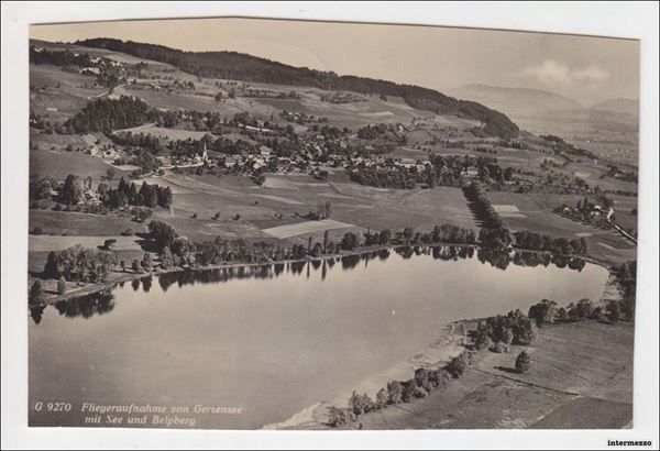 Ansichtskarten: Gerzensee // Flugaufnahme 1942 – Antik aus Basel von intermezzo12