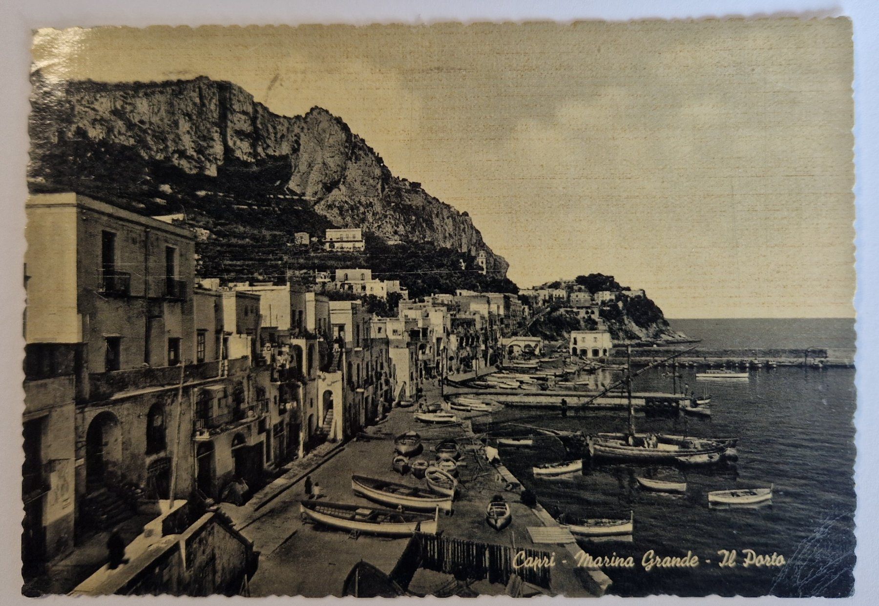 Cartoline postali: Capri, Marina Grande - Der Hafen 1957 – Usato da Melchnau venduto da Arthurius