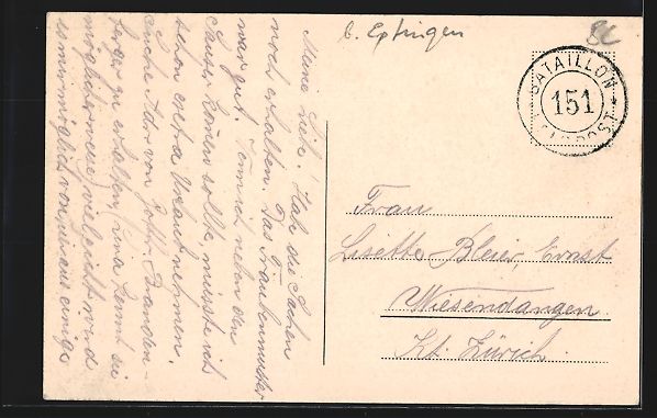 Cartoline postali: Eptingen, Nieder-Bölchen, Gebäudeansic – Usato da Berlin venduto da bartko-reher 1