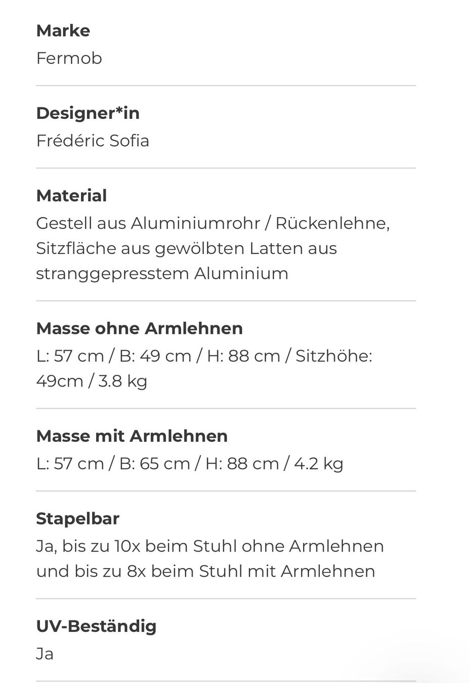 Fermob Stühle: Gartenstuhl Fermob Luxembourg – Gebraucht aus Bottmingen von Prog 3