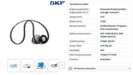 Keilrippenriemensatz SKF VKMA 36244
