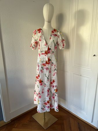 Zara Floral Midi Dress - Perfect for Spring & Summer!🌸☀️
