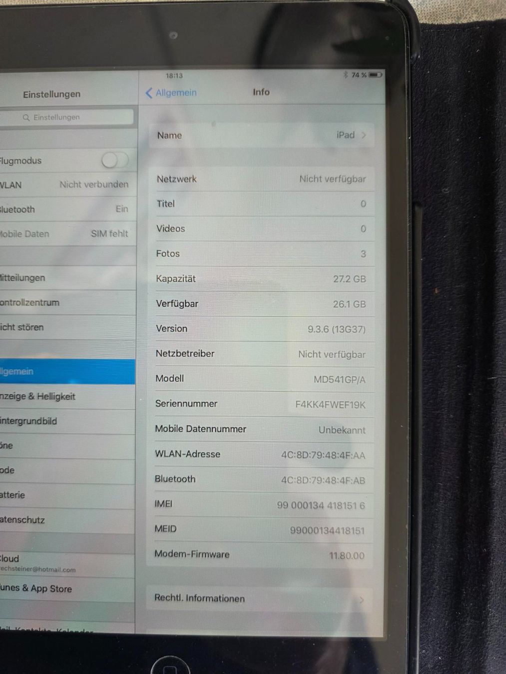 Apple Tablet PC: i Pad Mini 1   7.9" 32Gb, WIFI, SIM – Usato da St. Gallen venduto da Thomstar 5