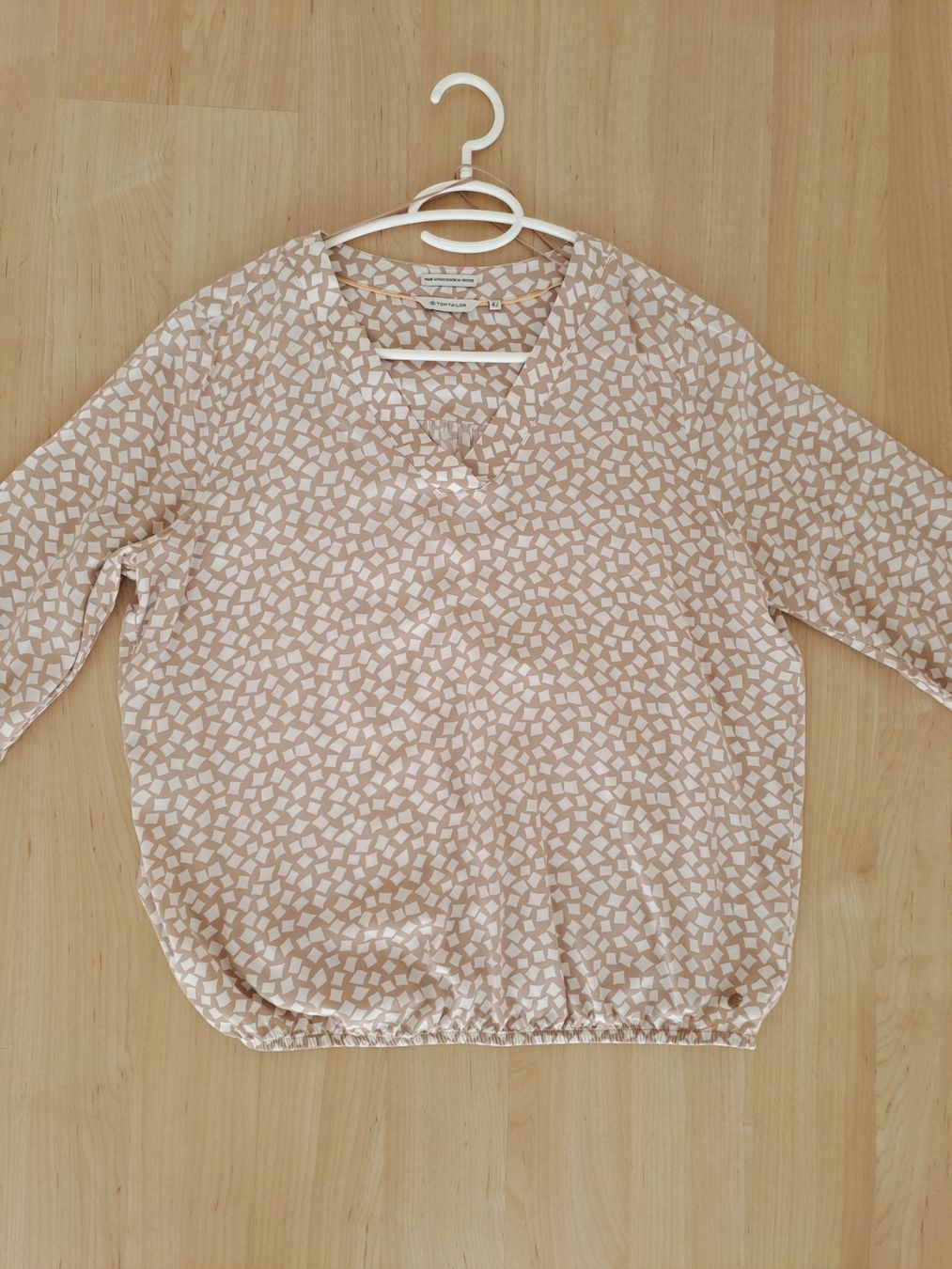 Tom Tailor Camicette: Chemisier Tom Tailor Viscose camel et blanc T.42 – Nuovo (secondo la descrizione) da Denens venduto da Chanchantevend 3