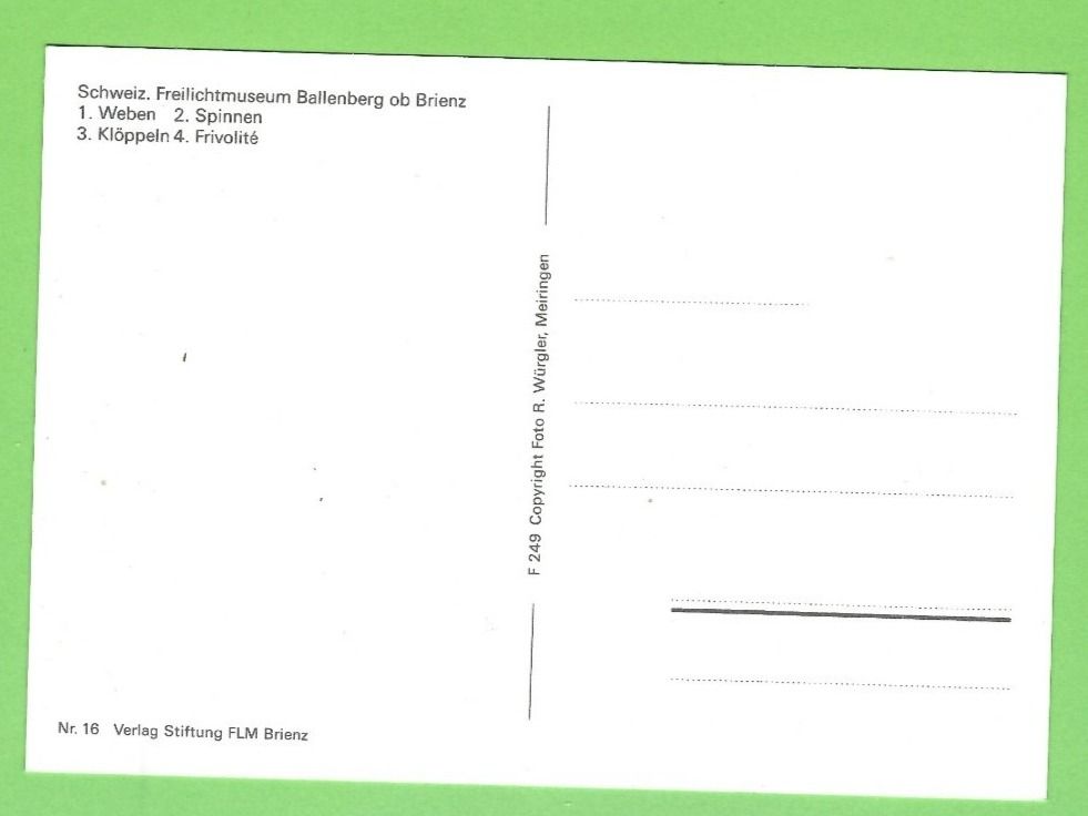 Cartoline postali: Freilichtmuseum Ballenberg ob Brienz – Nuovo (secondo la descrizione) da Zürich venduto da t24_de 1