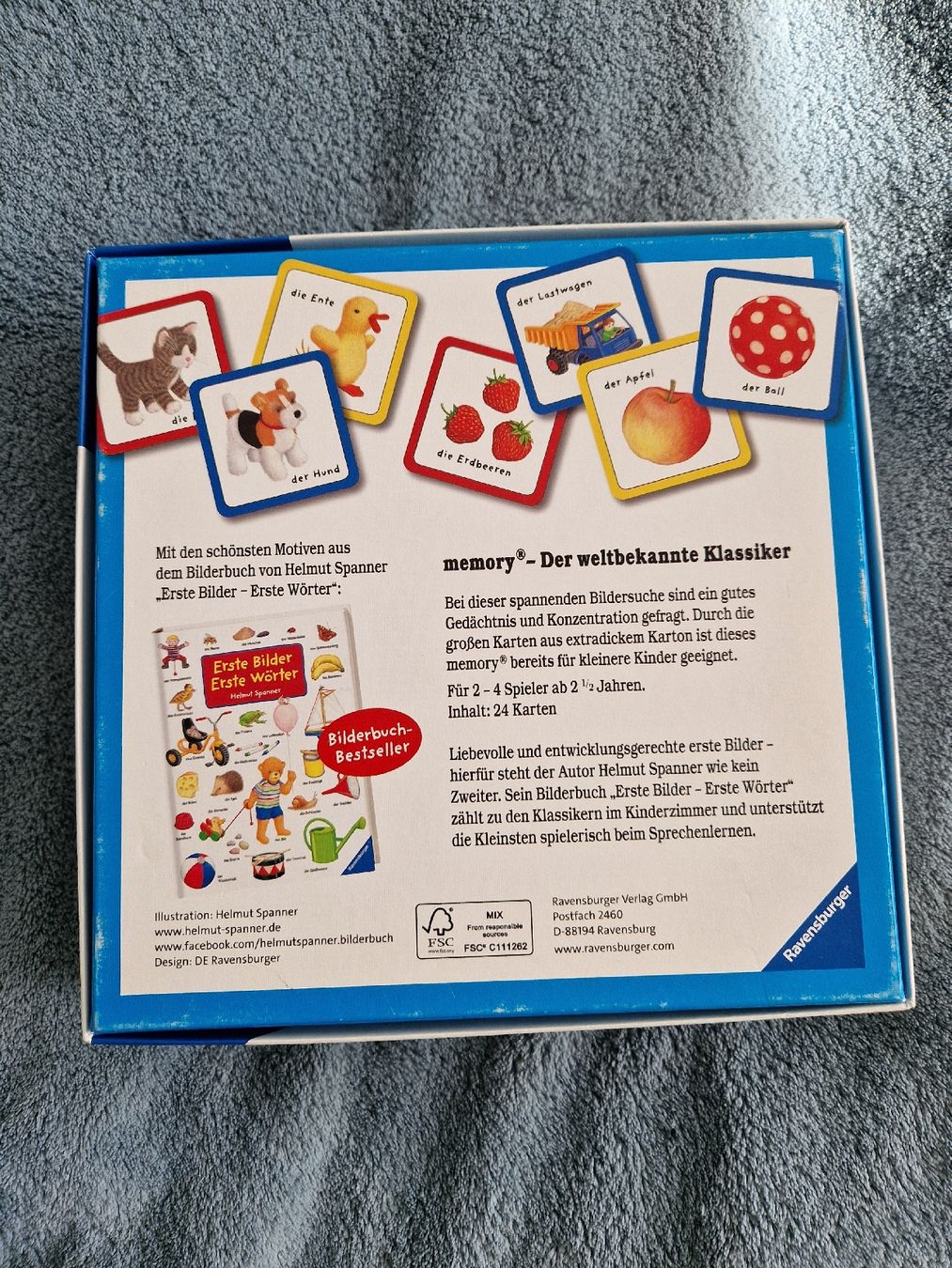 Ravensburger Giochi: Ravensburger Memory "Erste Bilder, Erste Wörter" 2.5+ – Usato da Heimberg venduto da Eleanor20 1