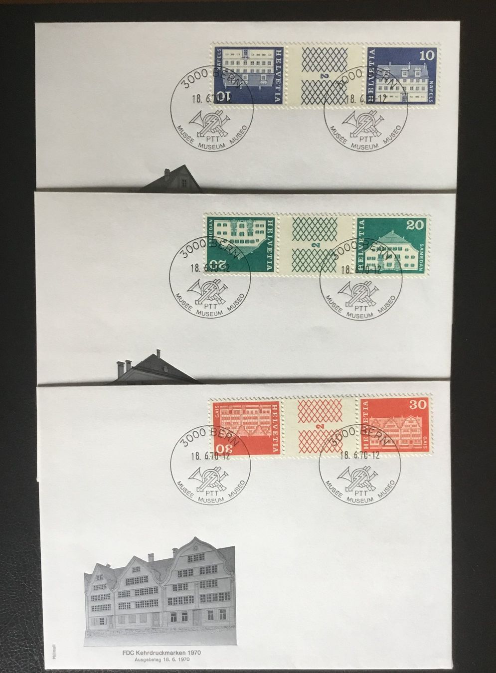 Alle Briefmarken: Sammlung Dauermarken, ab Strubel, bis ca. 1960, gestempelt – Gebraucht aus Belp von Dschopp 9