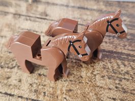 lego 4493c01pb05 lot de 2 pièces Reddish Brown Horse