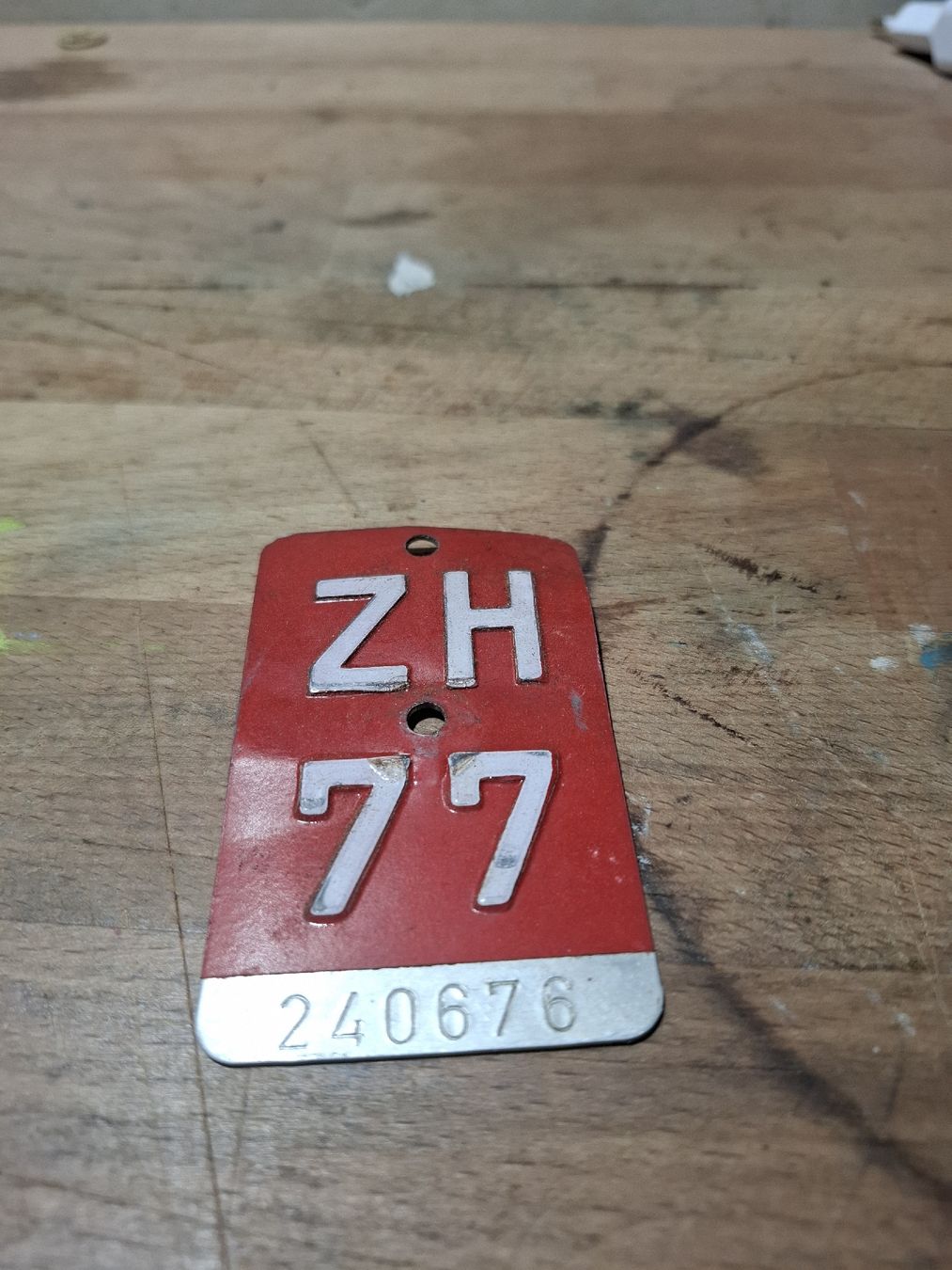 Insegne: Fahrradschild ZH 77 – Usato da Flaach venduto da maniv6