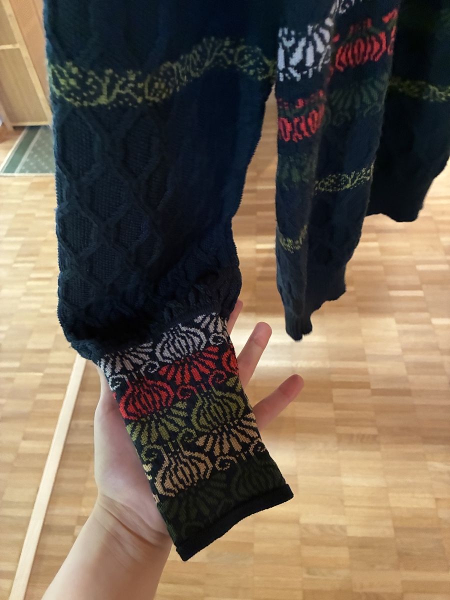 Ivko Pullover & Sweatshirts: IVKO Structure Pullover Grasset Floral Wool Pulli – Gebraucht aus Münchenstein von B771 6