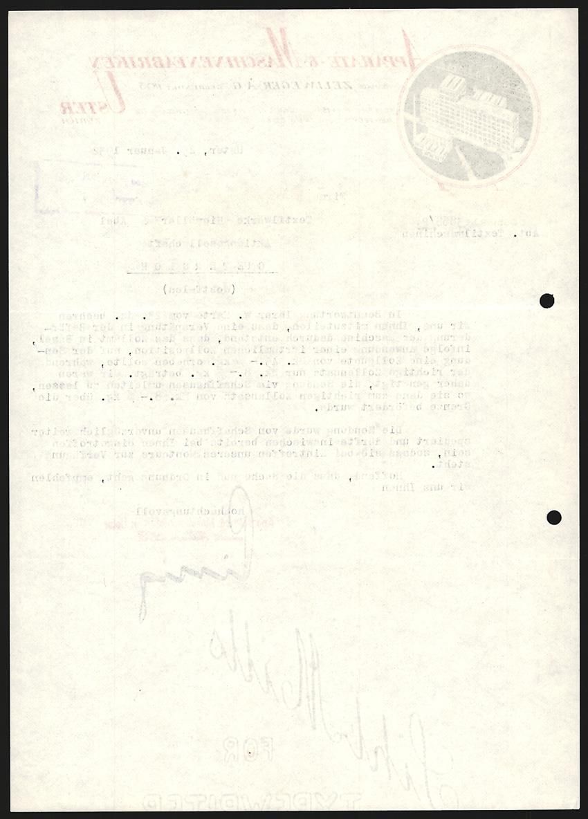 Altre raccolte & rarità: Rechnung Uster 1932, Apparate-, Maschine – Usato da Berlin venduto da bartko-reher 1