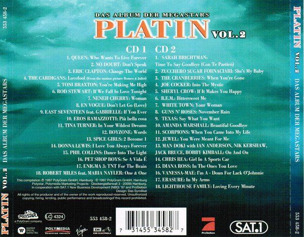 CD: Platin Vol. 2 - Das Album Der Megastars – Usato da Bionnens venduto da Meg011 1