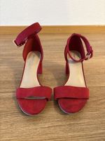 Sandalen Graceland rot Blockabsatz Grösse 38 gebraucht