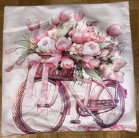 Dekokissen Frühling, Kissenbezug Blumen Velo, Rosa