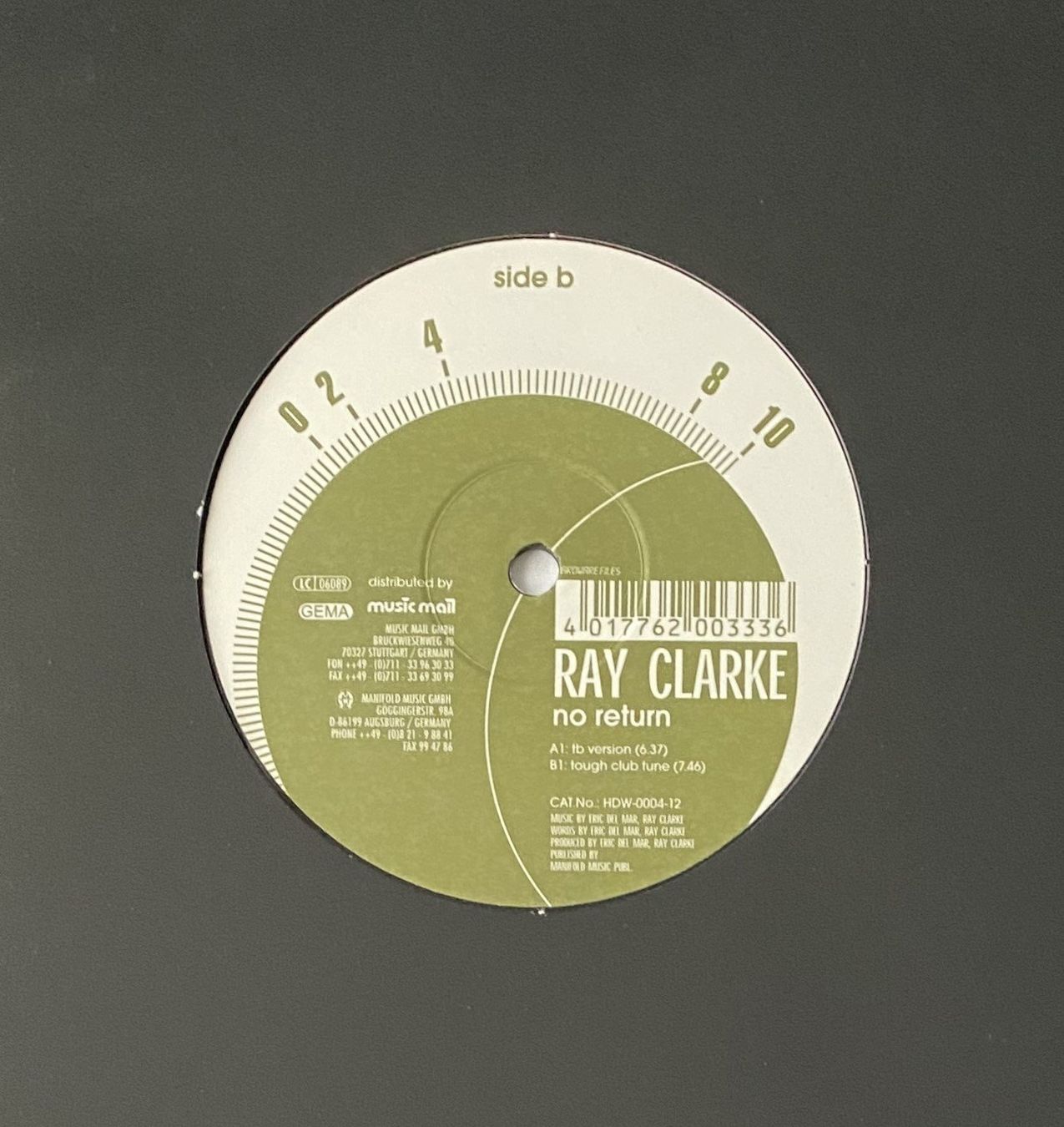 Dischi in vinile: Ray Clarke, No Return (Techno, Trance, Acid) – Usato da Flums venduto da Empe1 2