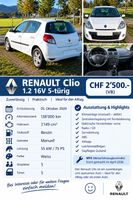 Renault Clio 1.2 16V 5-tuerig weiss gebraucht</div>