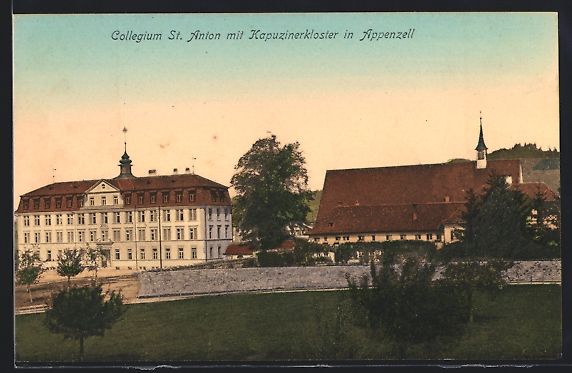 Cartoline postali: Appenzell, Collegium St. Anton mit Kapuz – Usato da Berlin venduto da bartko-reher