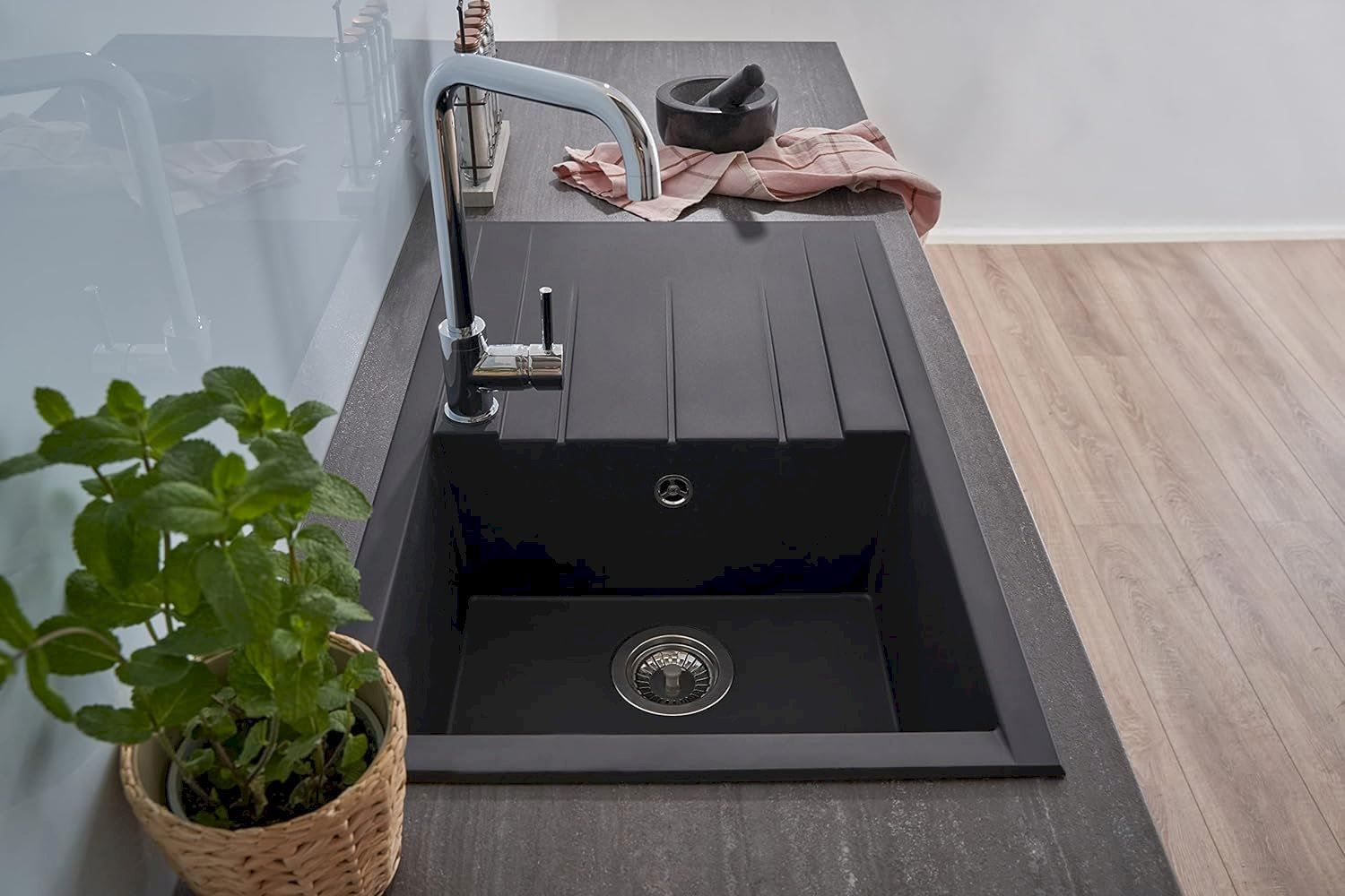 Spülbecken & Waschbecken: Respekta Houston schwarz 80x50cm – Neu und originalverpackt aus Bottighofen von zaap 3