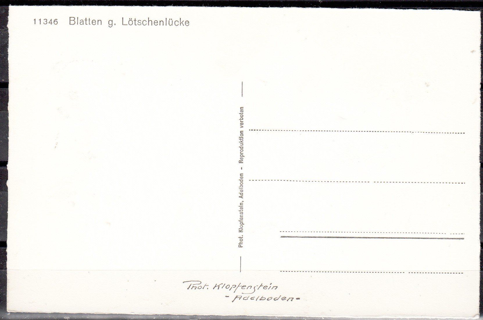 Cartes postales: Ak Blatten G.Lötschenlücke VD – D'occasion à Herrliberg par Lfrifda 1