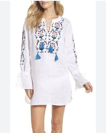 neuwertige Tory Burch Tunika aus Leinen in Gr S