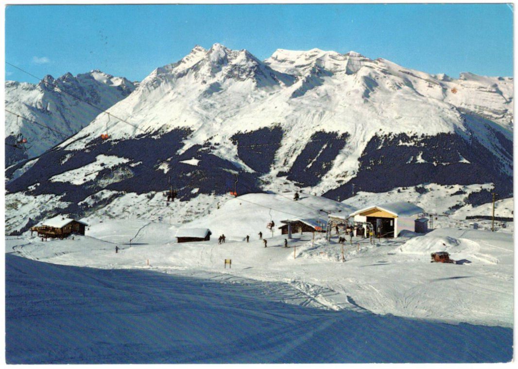 Cartoline postali: Obersaxen - Sessellift Kartitscha--Stein – Usato da Binningen venduto da Mountainrider