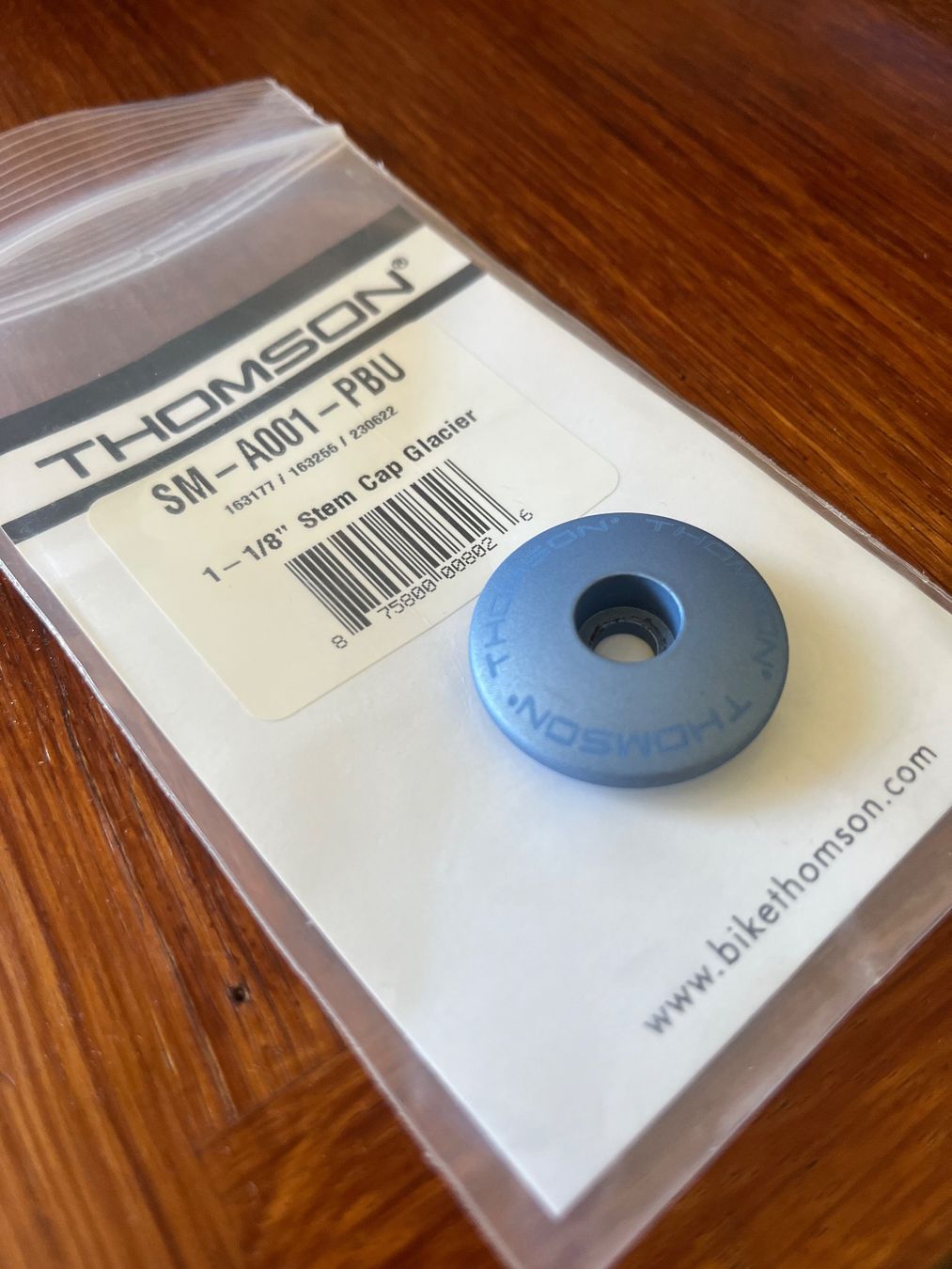 Ersatzteile: thomson stem cap blau „glacier“ – Neu und originalverpackt aus Muri b. Bern von stecknadel