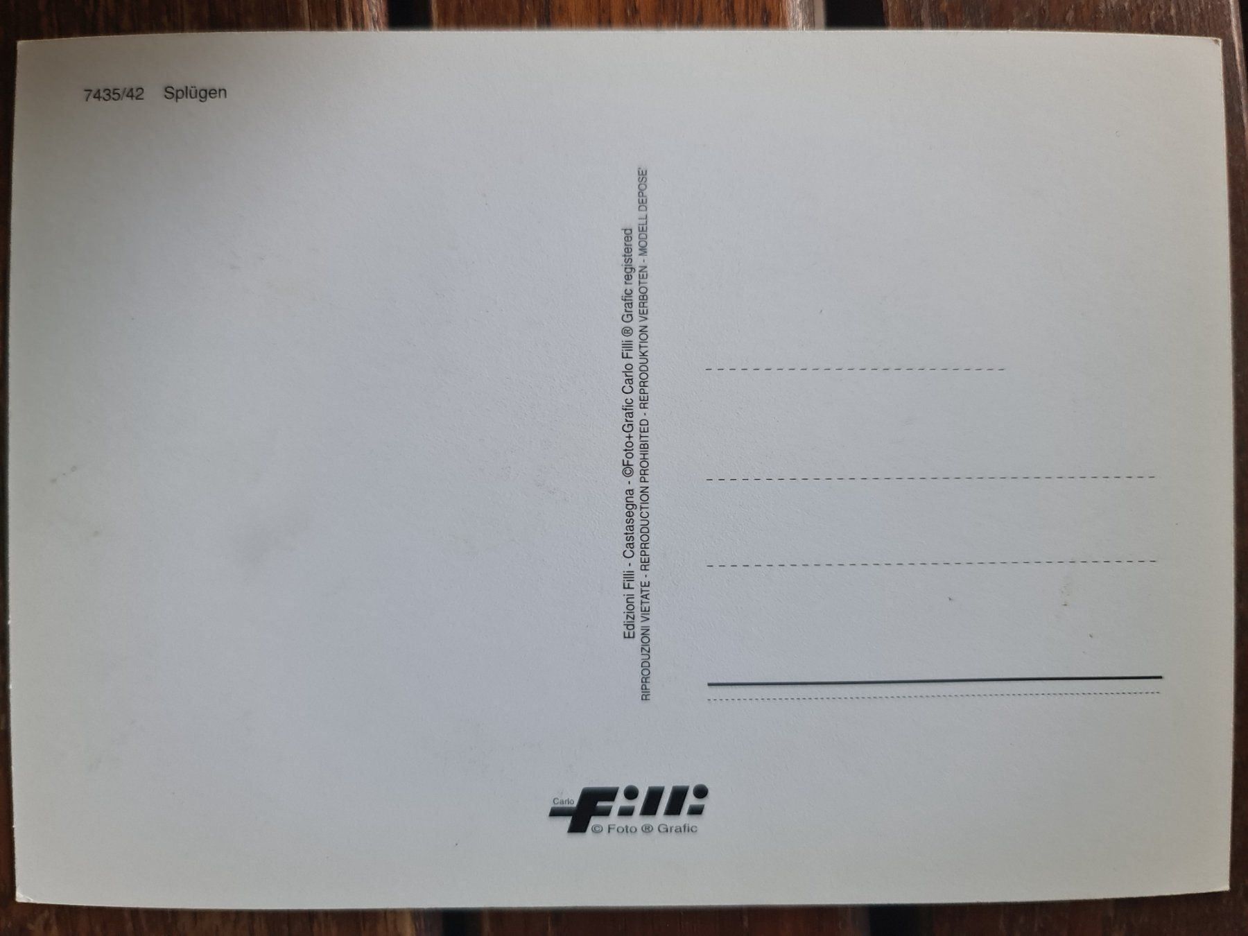 Cartoline postali: Ansichtskarte Splügen – Nuovo (secondo la descrizione) da Dintikon venduto da Vexi 1
