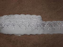 Spitze Baumwollgemisch weiss 2,6cm breit