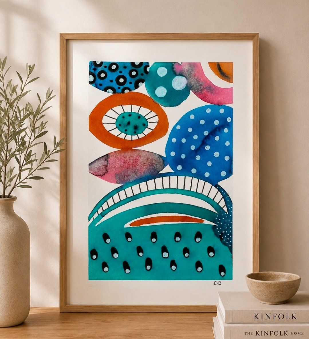 Foto & Immagini: Aquarell Print Abstrakt - A5 – Nuovo (secondo la descrizione) da Basel venduto da Kunterbunt12