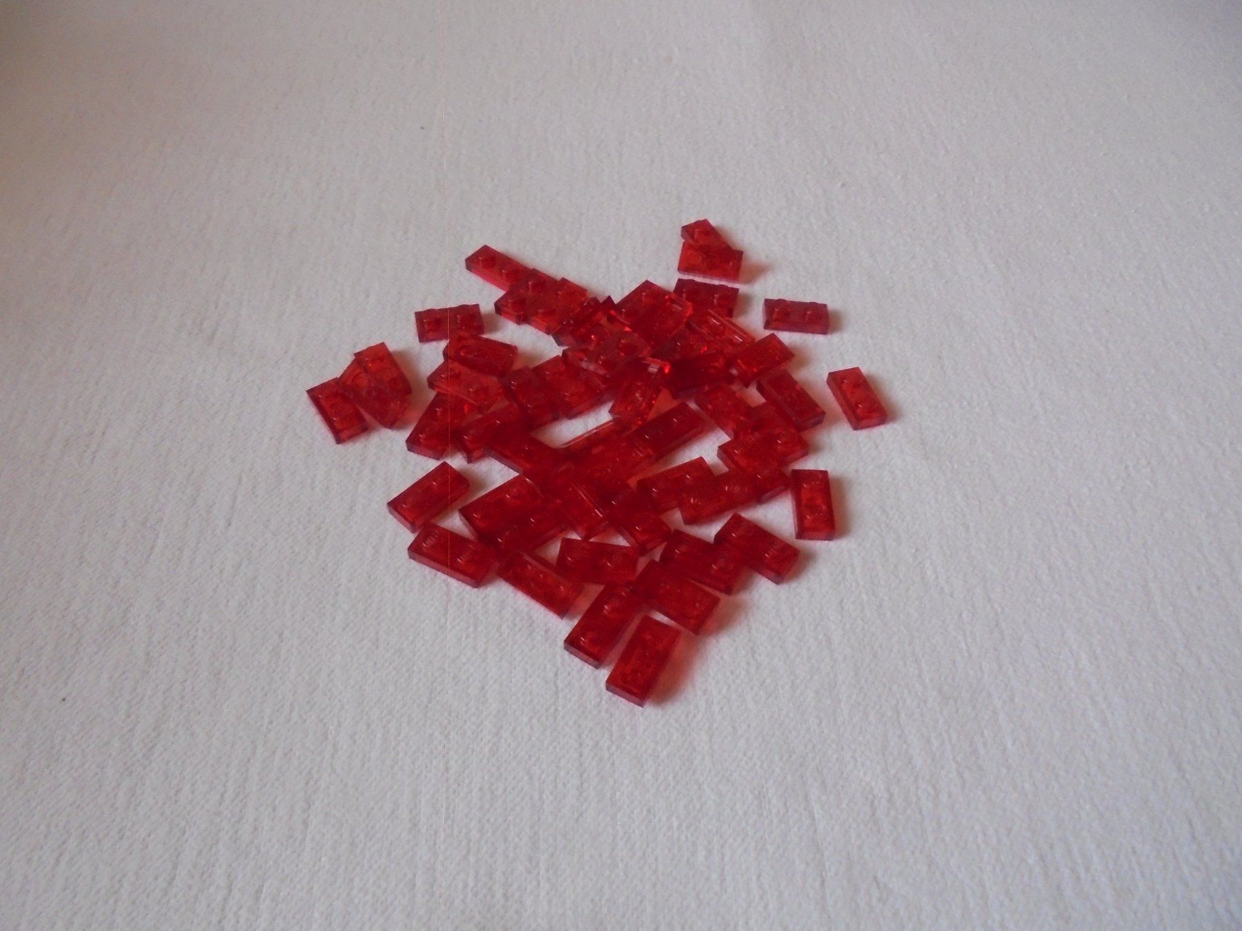 Lego Giocattoli: LEGO - 50 - TRANSPARENTE - ROTE - STEINE - 2 X 1 – Usato da Gelterkinden venduto da ajdt4