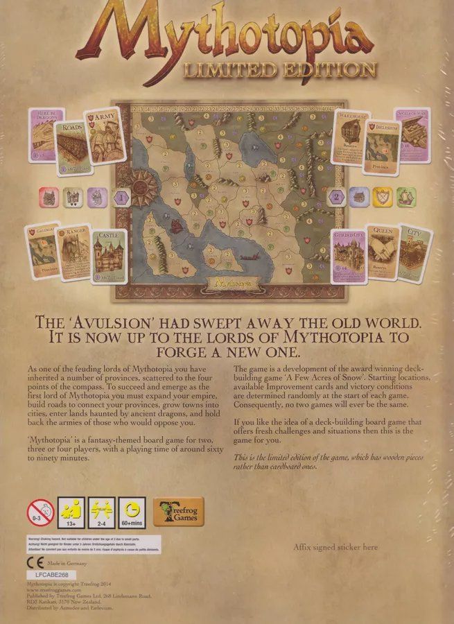 Giochi: MYTHOTOPIA - LIMITED EDITION by Martin Wallace – Usato da Basel venduto da yst_85ty 2