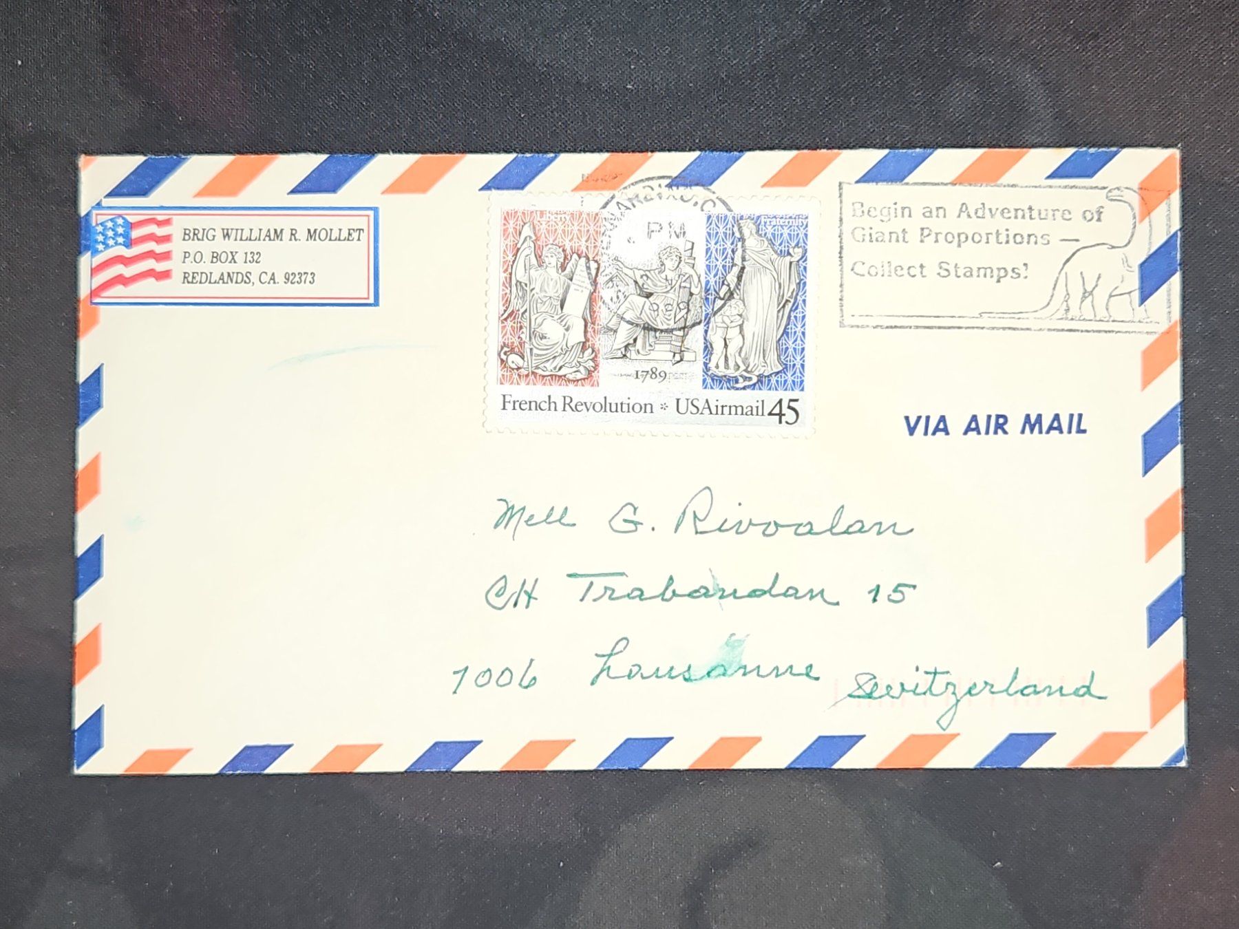 Tutti i francobolli: CL25 Enveloppe + Timbre USA 1989 – Usato da Cousset venduto da Patrick_Collections
