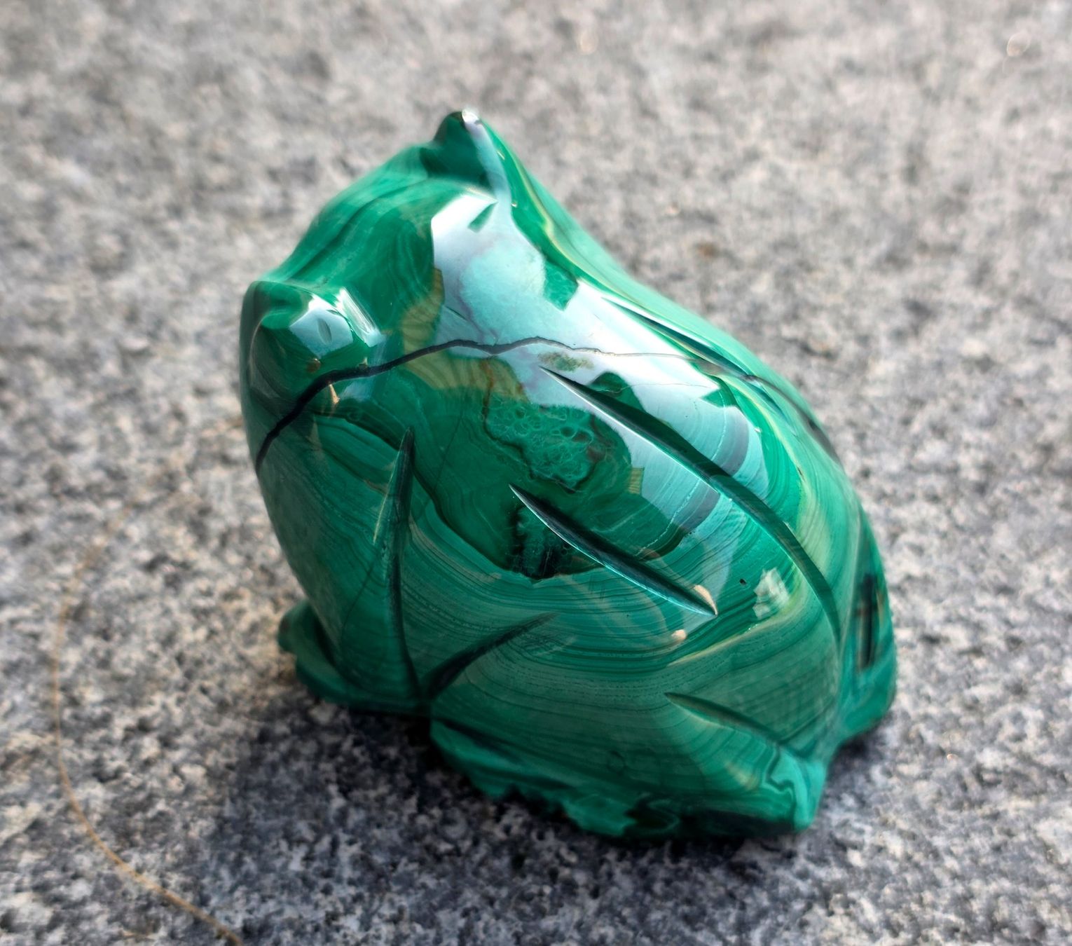 Minerali & Pietre curative: Malachit Frosch 141g – Nuovo e nell'imballaggio originale da Matzingen venduto da Shay_Crystalz 2