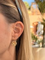 Ohrringe Kreolen Goldfarben geprägt
