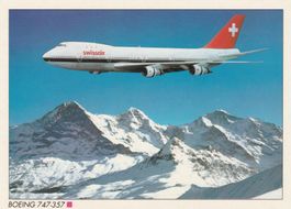 Swissair Boeing 747-357 - ungelaufene Ansichtskarte