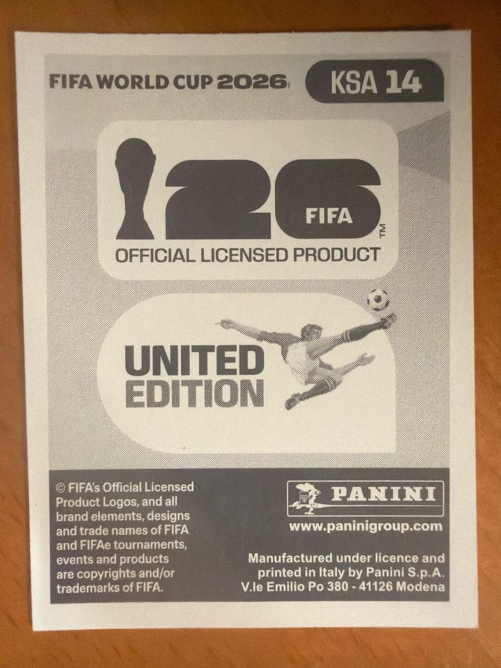 Panini Cartes à collectionner: Panini KSA14 – Neuf (Voir description) à Susten par Rechnun 1