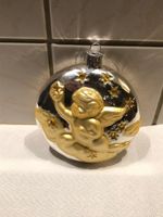 Weihnachtsschmuck silbern mit goldigem, Reliefartigem Engel