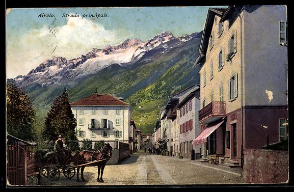 Ansichtskarten: AK Airolo, Strada principale – Gebraucht aus Berlin von bartko-reher
