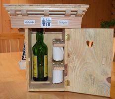 "Scheisshaus" als Minibar, handgefertigtes Unikat NEU