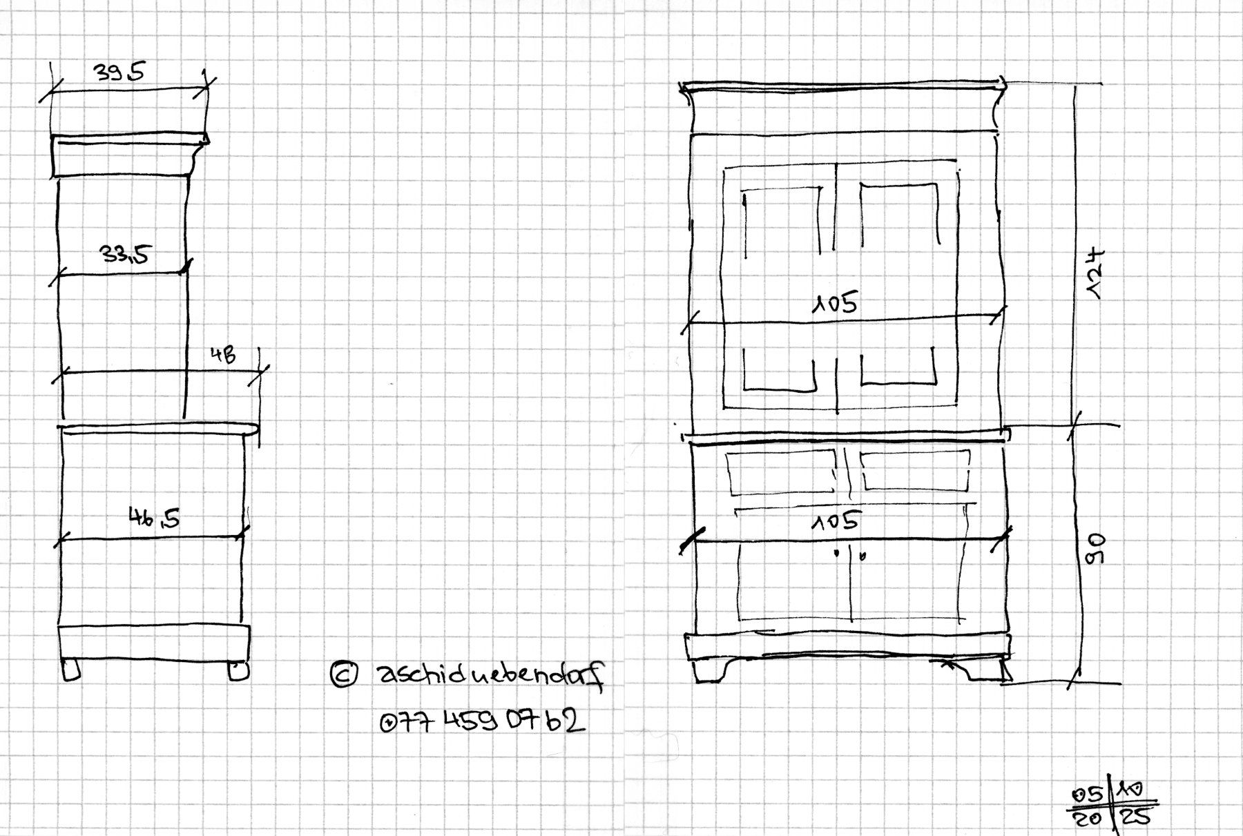 Credenze: Buffet Geschirrschrank vermutlich Nussbaum + Louis Philippe – Usato da Dübendorf venduto da aschiduebendorf 5
